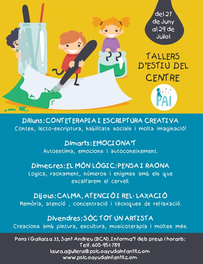 Talleres psicopedagógicos de verano
